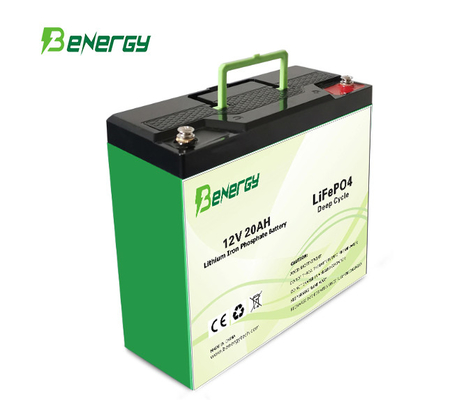 Bateria de lítio recarregável de 20AH 12V com corrente de carga máxima de 20A